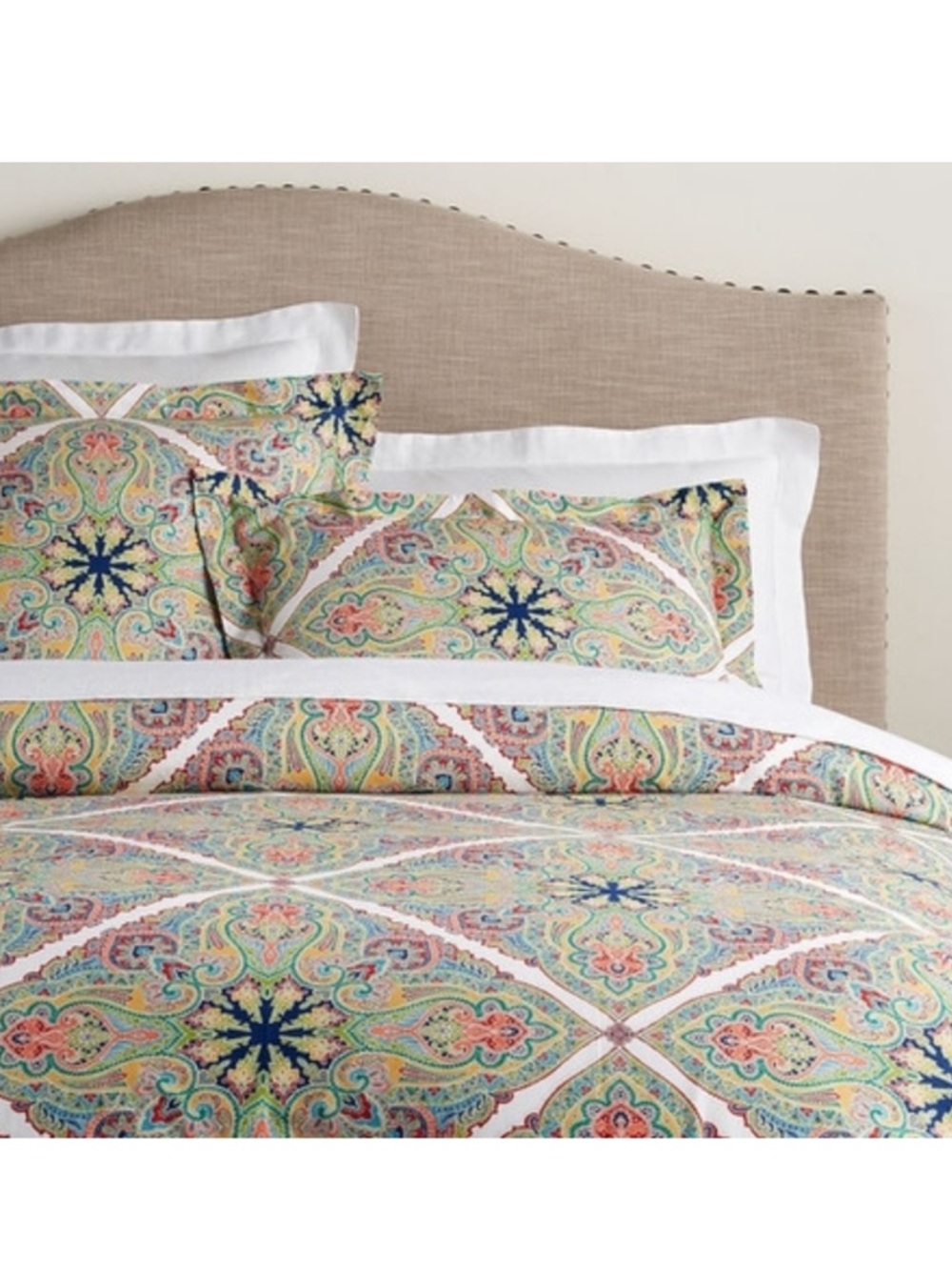 Pottery barn PENELOPE MEDALLION duvet and shams